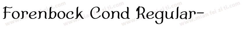 Forenbock Cond Regular字体转换